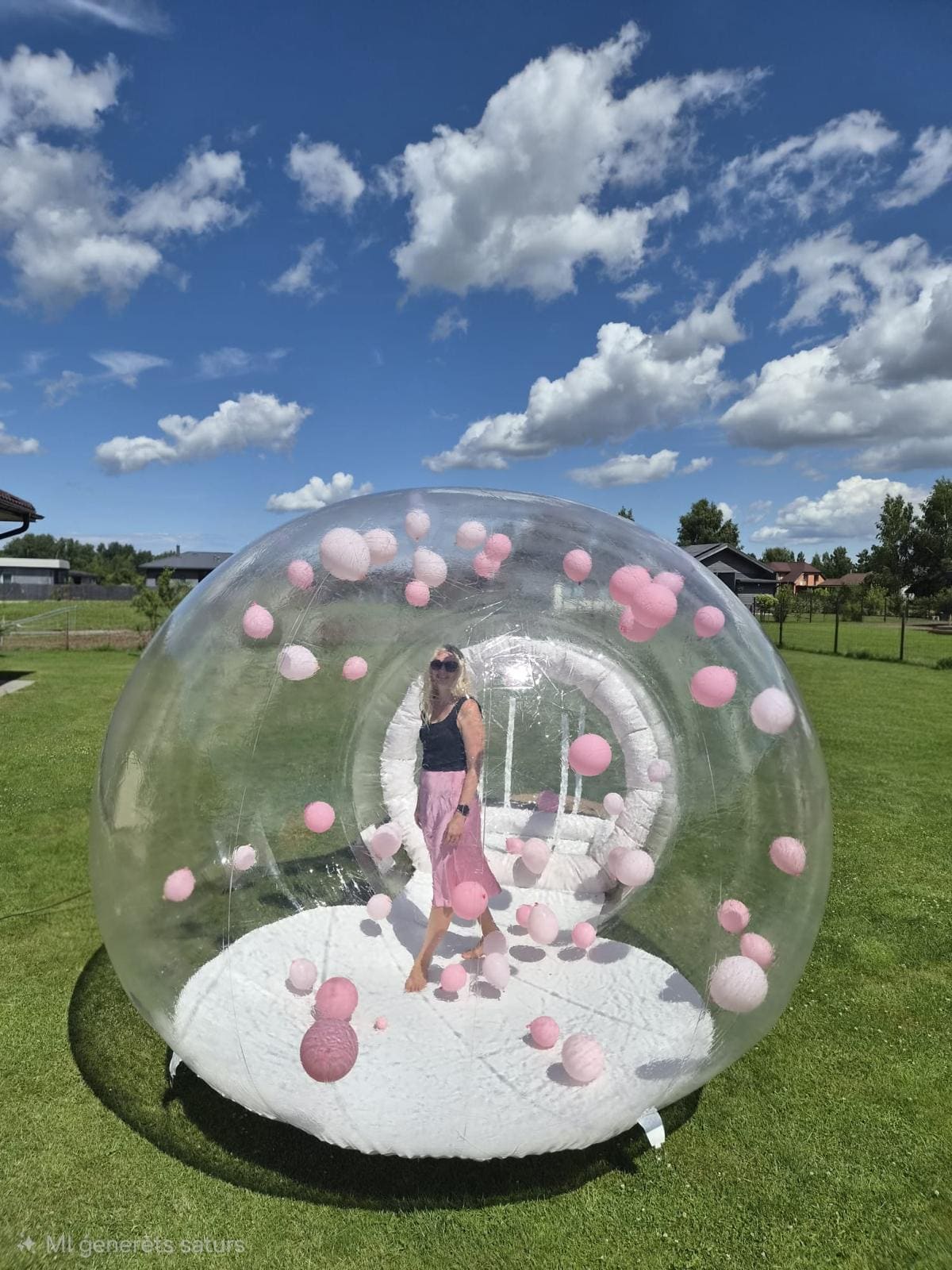 Balonu māja ar baloniem